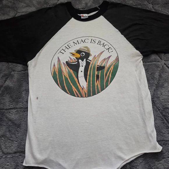 VTG Fleetwood Mac THE MAC IS BACKBaseball Raglan Tee Large USA 1987 Tour